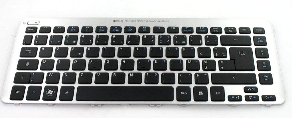 Acer Laptop Toetsenbord Azerty FR + Frame - Zwart/Zilver (60.M3BN1.013)