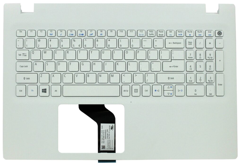 Acer Laptop Toetsenbord Qwerty US + Top Cover - Wit (6B.G89N7.028)