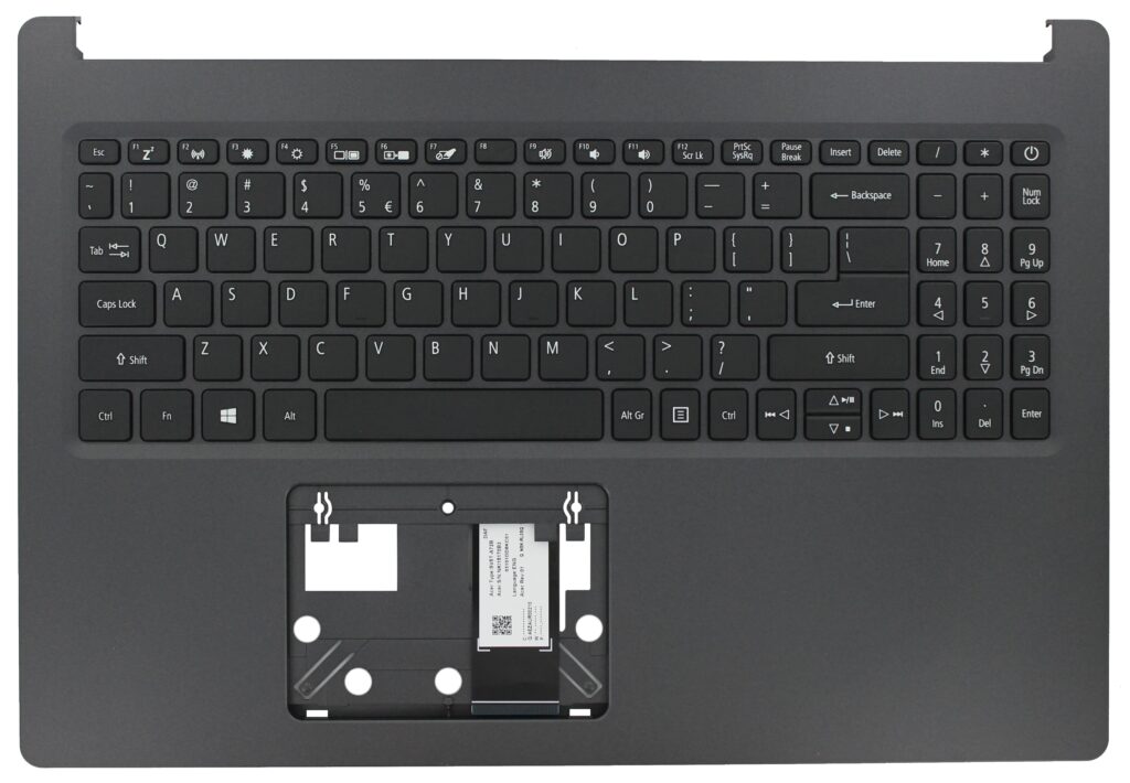 Acer Laptop Toetsenbord Qwerty US + Top Cover - Zwart (6B.HEDN7.030)