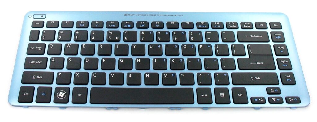 Acer laptop toetsenbord US (zwart) incl. frame (blauw) (60.M1BN1.033)