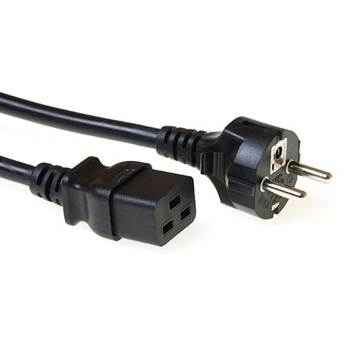 ACT 230V aansluitkabel schuko male - C19 1 m (AK5147)