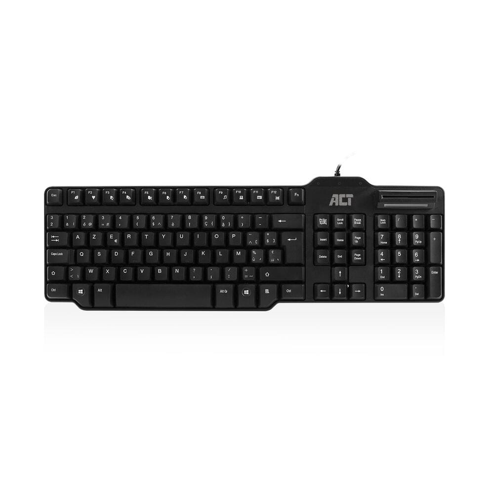 ACT Bekabeld toetsenbord Smartcard lezer (Azerty/BE layout) (AC5475)
