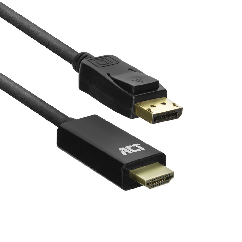 ACT DisplayPort male naar HDMI male adapterkabel, 1,8 m (AC7550)