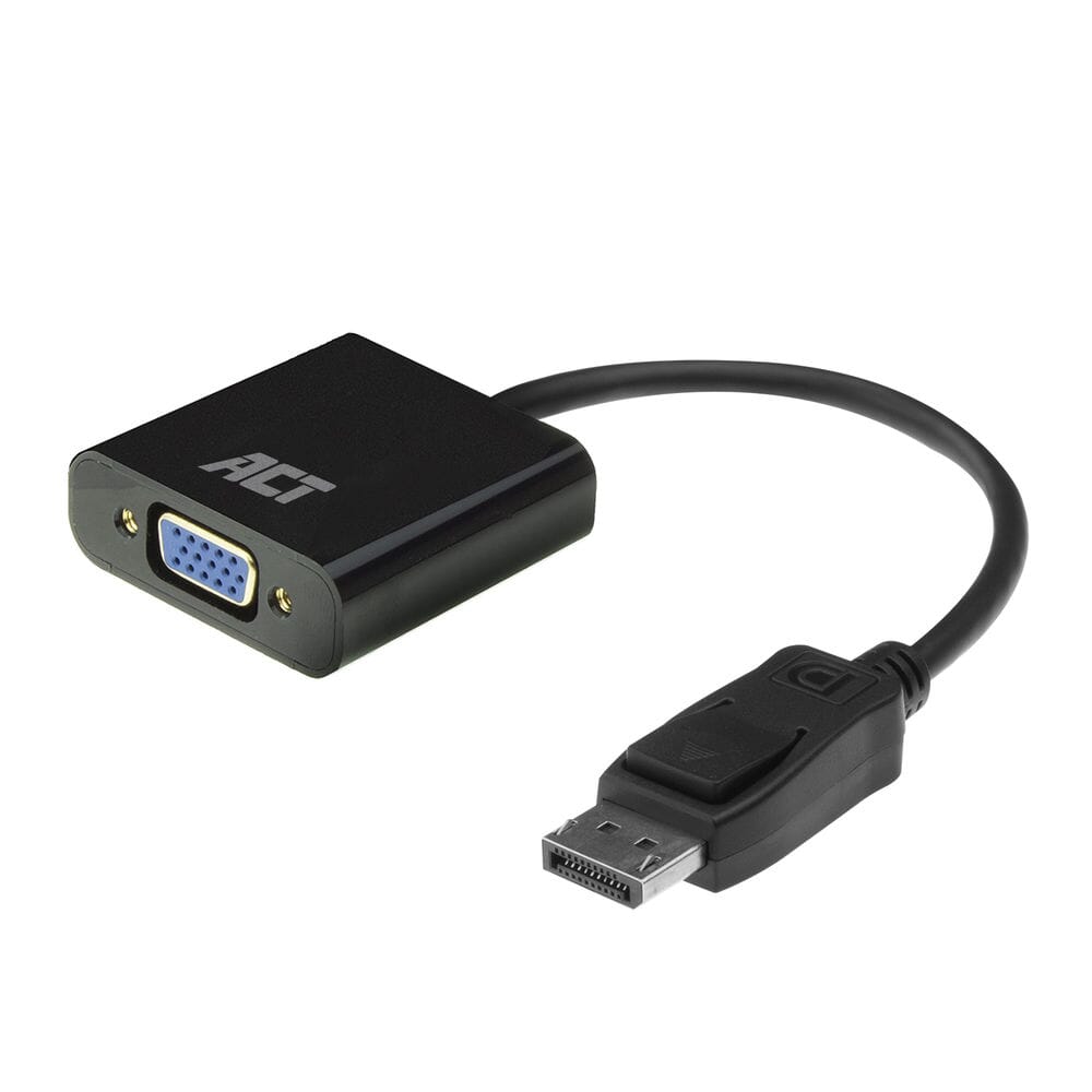 ACT DisplayPort naar VGA female adapter, Zip Bag (AC7515)