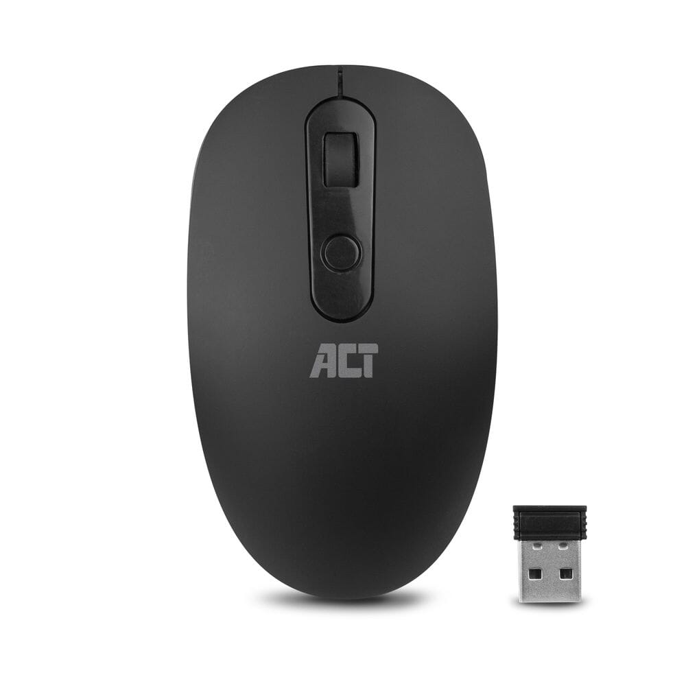 ACT Draadloze muis, USB nano ontvanger, 1200 dpi, zwart (AC5110)