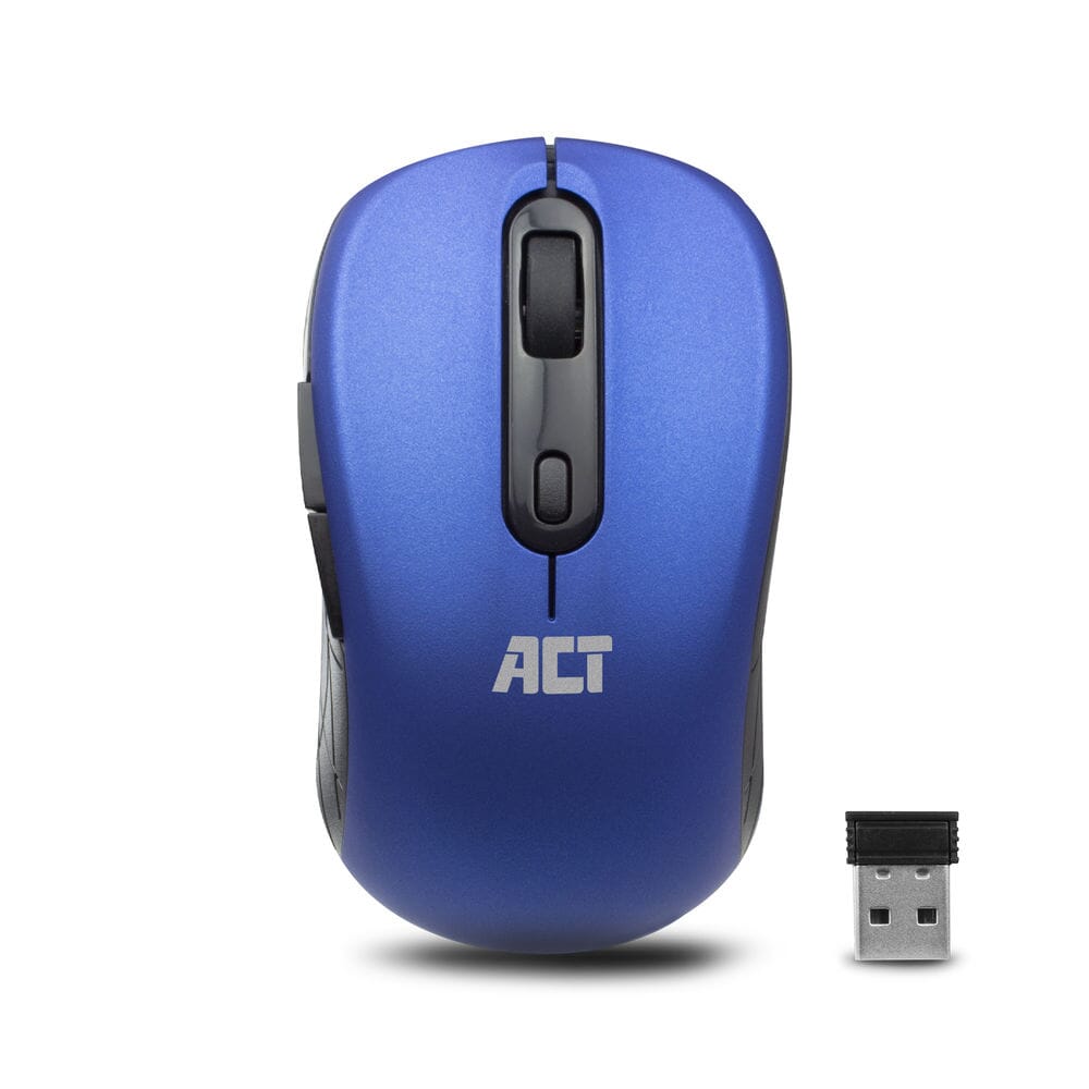 ACT Draadloze muis, USB nano-ontvanger, 1600 dpi, blauw (AC5140)