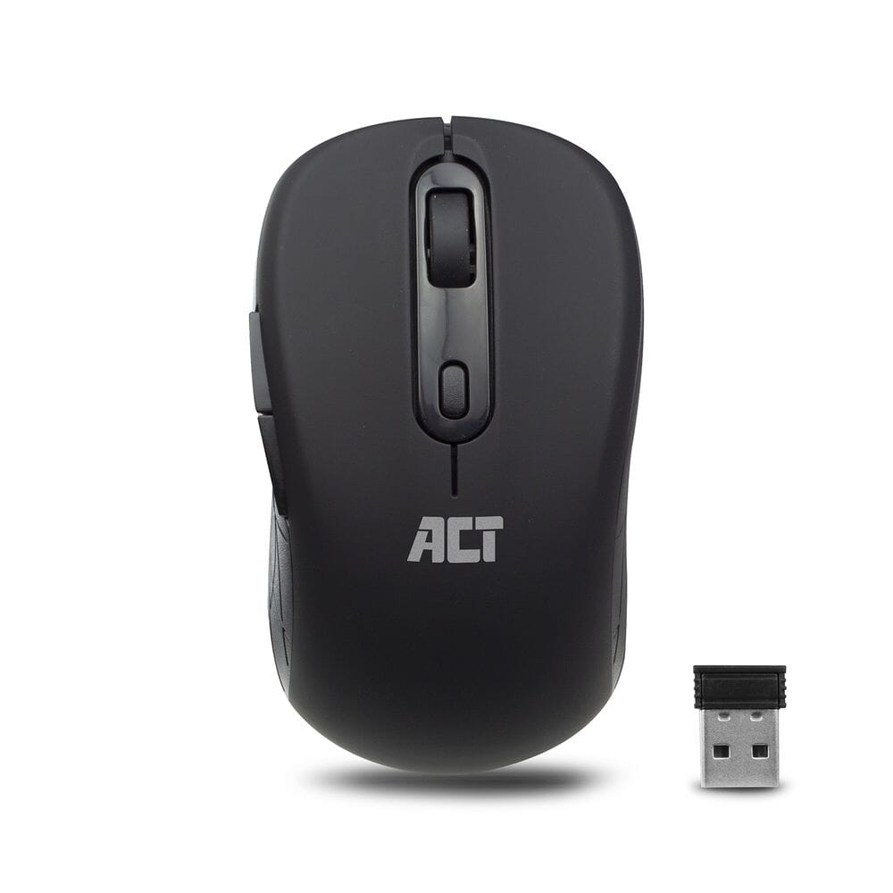 ACT Draadloze muis, USB nano-ontvanger, 1600 dpi, zwart (AC5125)