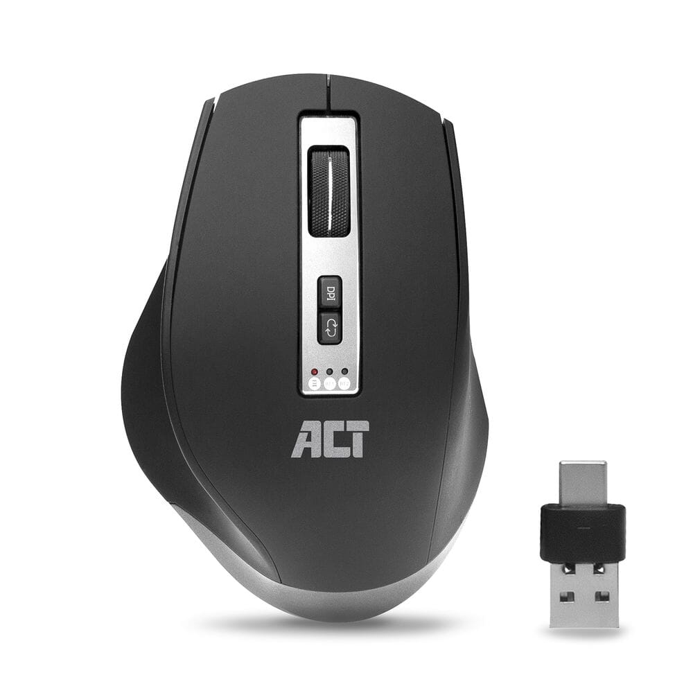 ACT Draadloze Multi-Connect Bluetooth Muis zwart (AC5145)