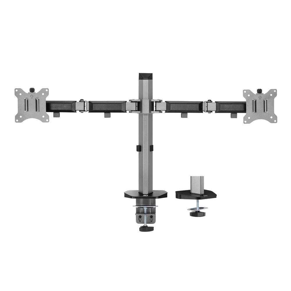 ACT Monitorarm office, 2 schermen, zilver (AC8336)
