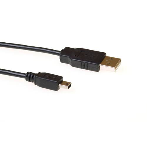 ACT USB 2.0 aansluitkabel USB A man - USB mini B5 man 1.8m (SB2412)