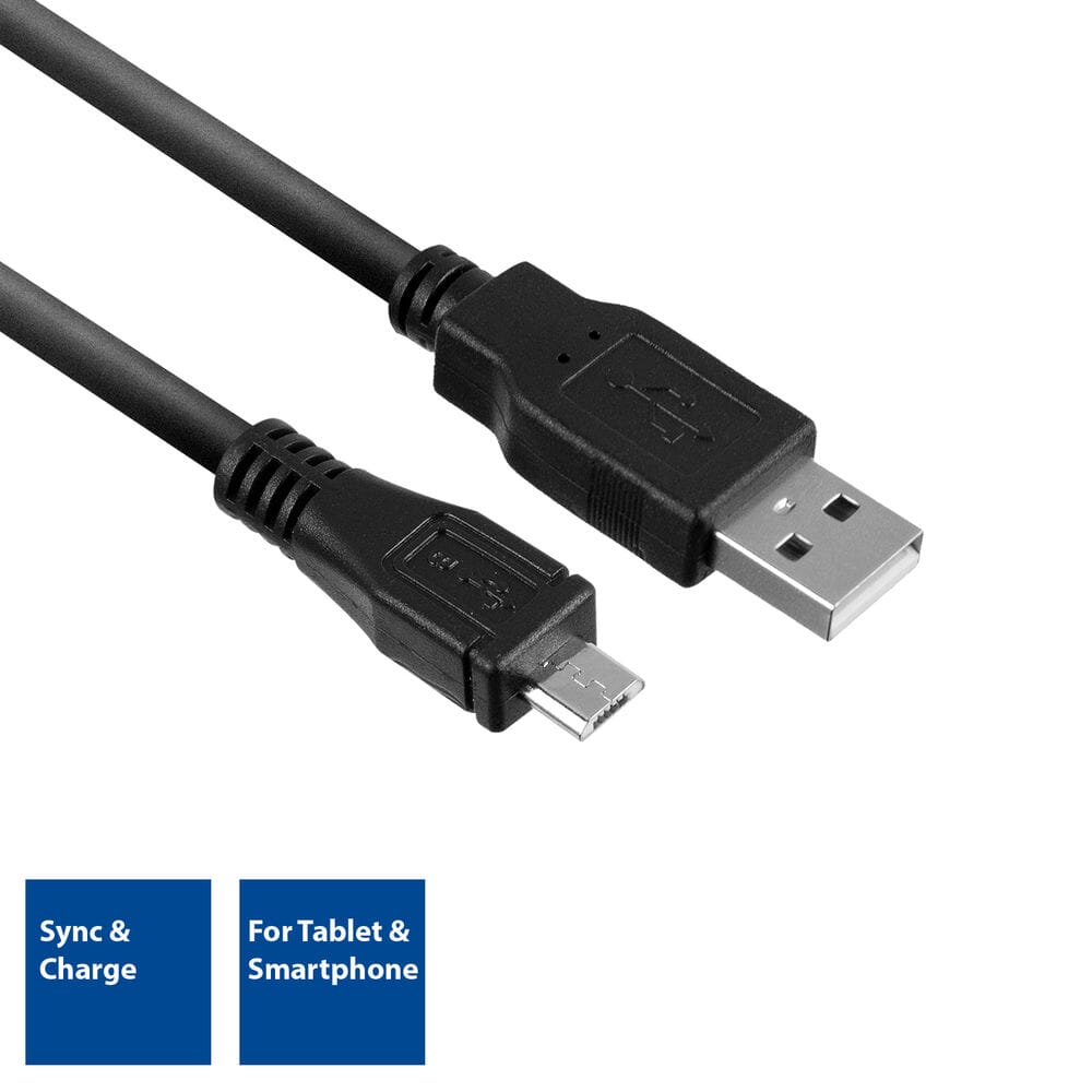 ACT USB 2.0 laad- en datakabel A male - micro B male 1 meter (AC3000)