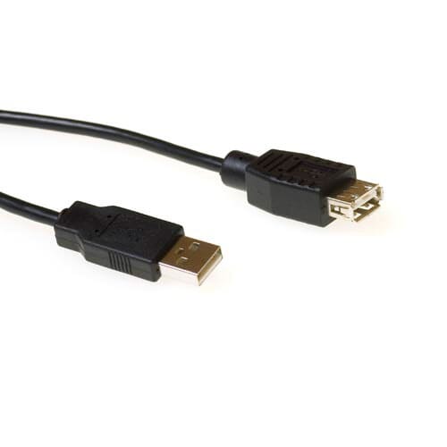 ACT USB 2.0 verlengkabel USB A man - USB A vrouw zwart 5 m (SB2250)