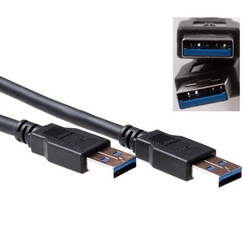 ACT USB 3.1 gen 1 (USB 3.0) aansluitkabel A male 3 m (SB0001)