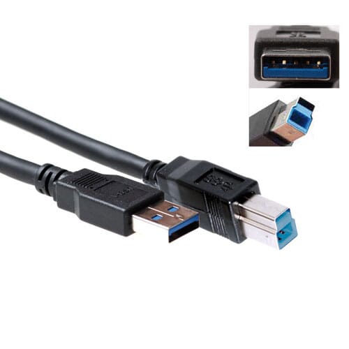 ACT USB 3.1 gen 1 (USB 3.0) aansluitkabel B male 3 m (SB0003)
