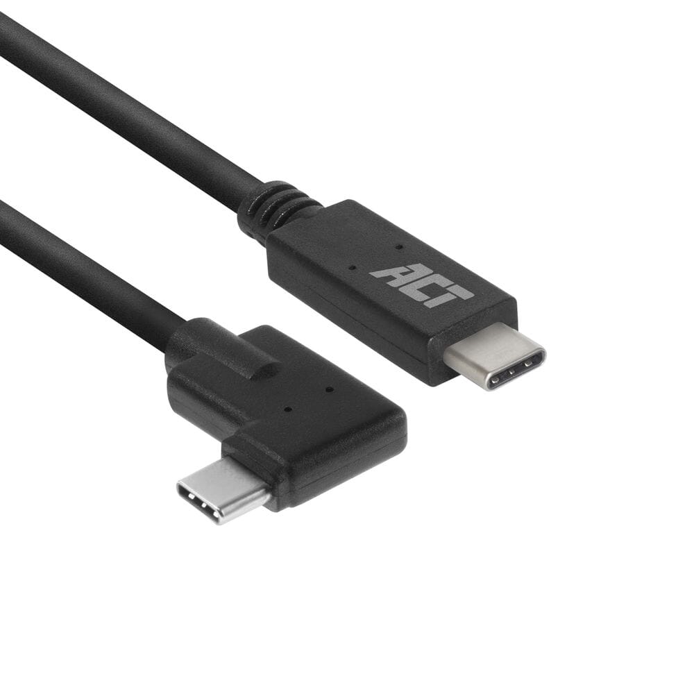 ACT USB 3.2 Gen1 aansluitkabel C male - C male (haaks) 1m (AC7406)