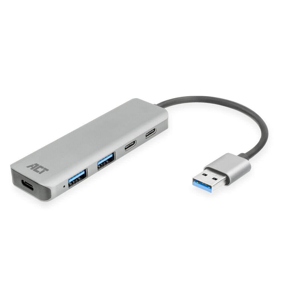 ACT USB-A hub 3.0, 2x USB-A, 2x USB-C (AC6125)