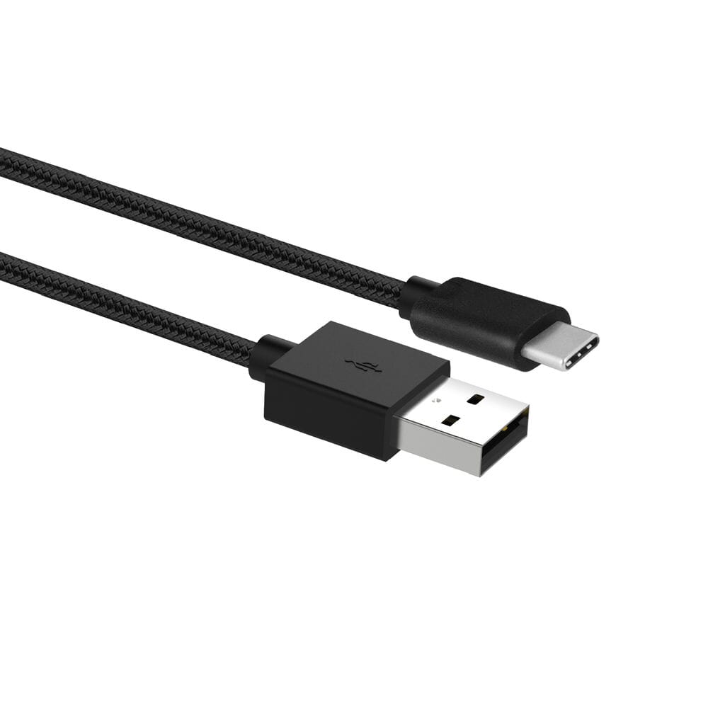 ACT USB-A male naar USB-C male laad en sync kabel 1m nylon (AC3094)