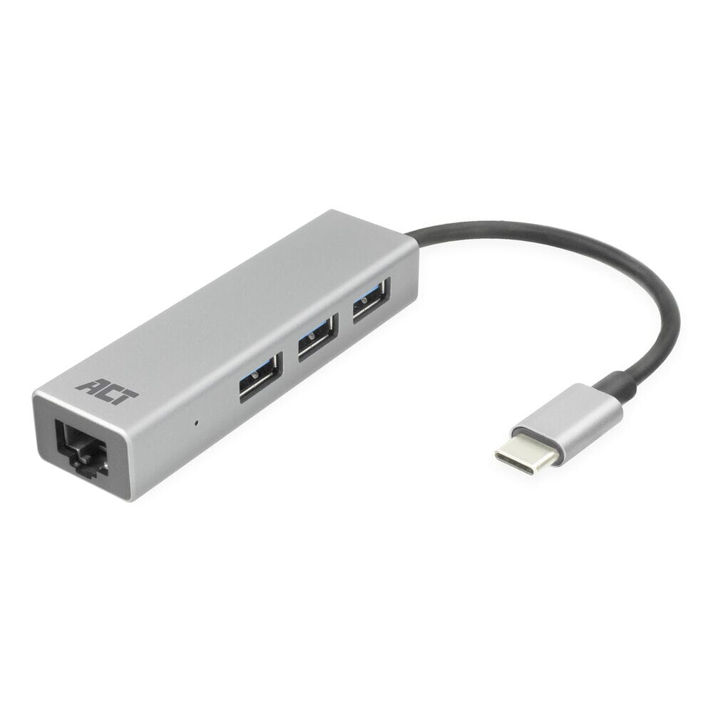 ACT USB-C hub 3.0, 3x USB-A, Gigabit ethernet (AC7055)