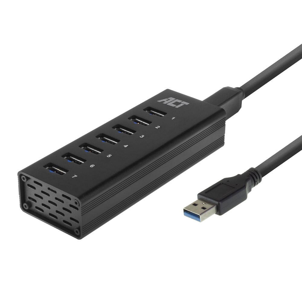 ACT USB hub 3.0, 7 poorts, 20W stroomadapter (AC6315)