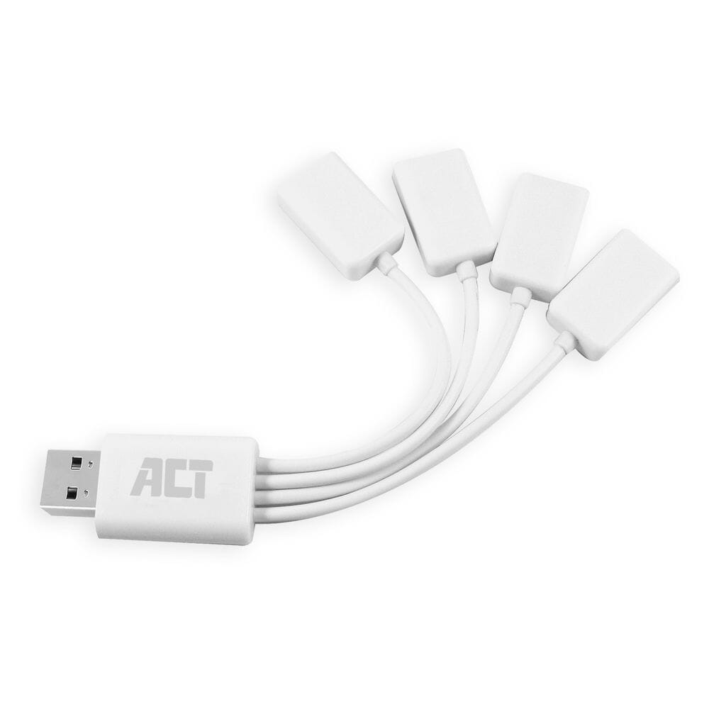 ACT USB hub 4 poorts USB-A, flexibel (AC6210)