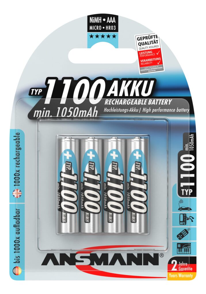 Ansmann NiMH Accu micro AAA Typ 1100 4er blister (5035232)