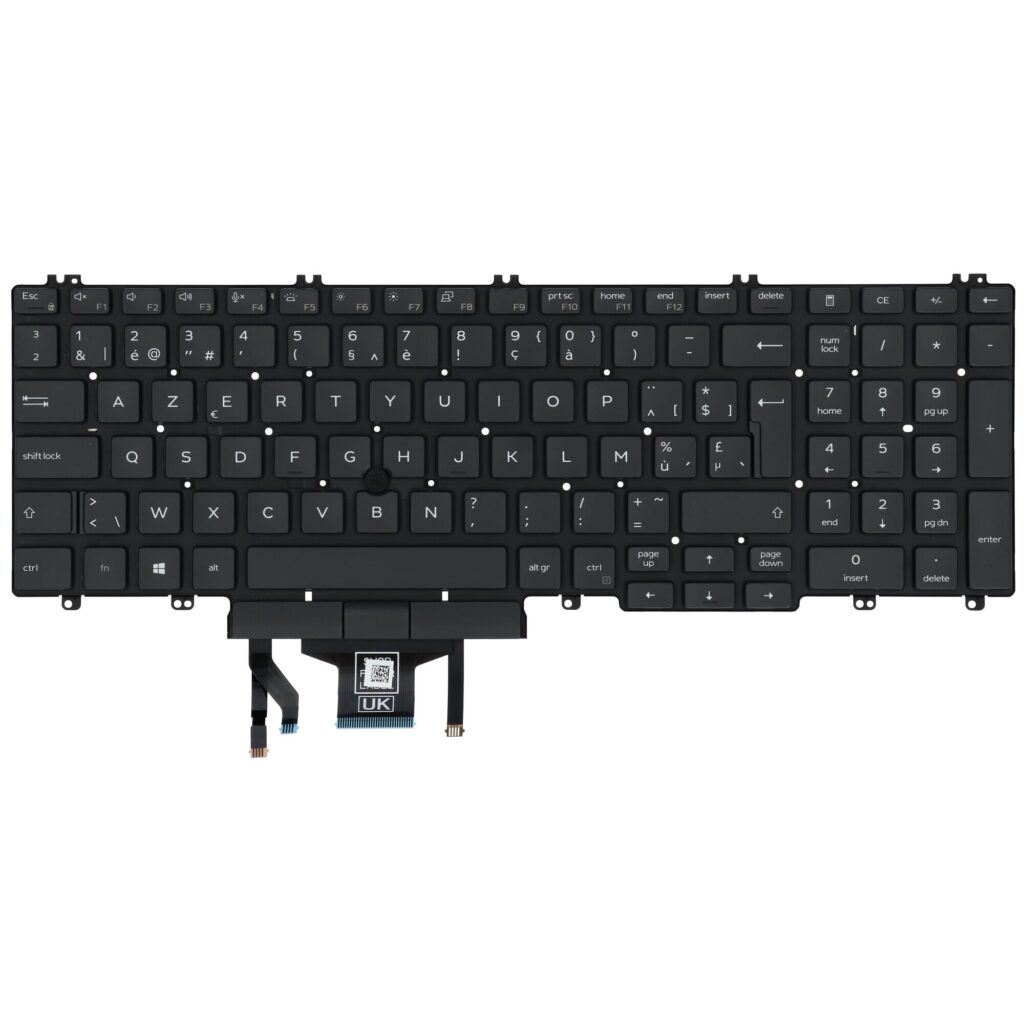Dell Laptop Toetsenbord Azerty BE + Trackpoint, Backlight (VPY1D)