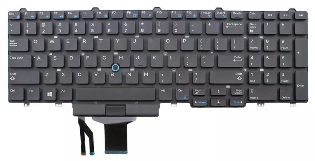 Dell Laptop Toetsenbord Qwerty US + Stickpoint, Backlight (383D7)