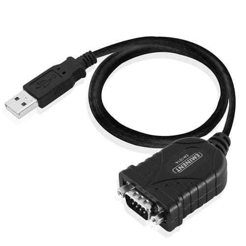 Eminent USB naar Serieel Adapter Kabel 0.6 Meter - Zwart (EM1016)