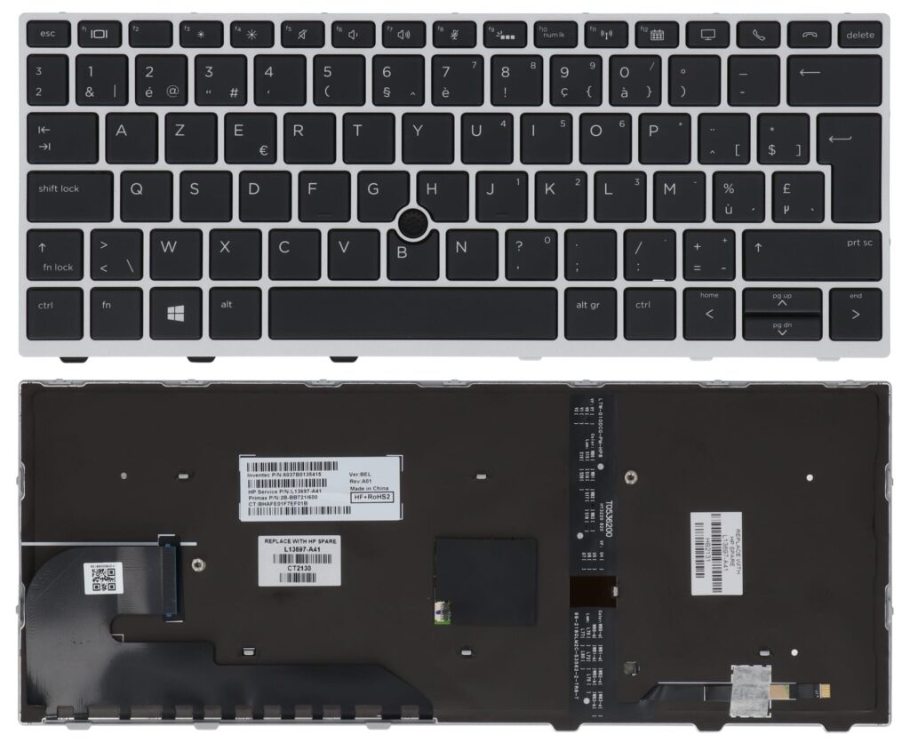 HP Laptop Toetsenbord Azerty BE + Trackpoint, Backlit (L13697-A41)