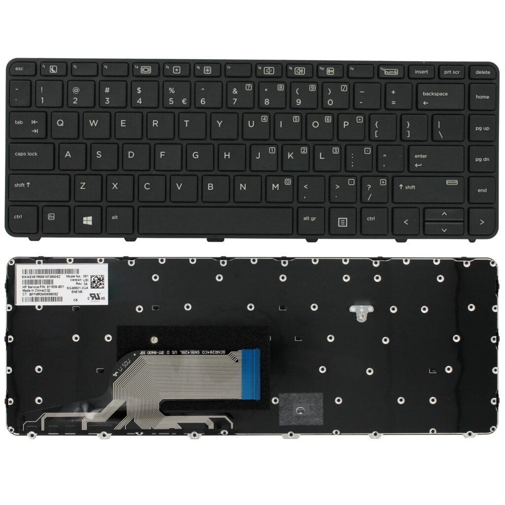 HP Laptop Toetsenbord Qwerty US (826367-B31)