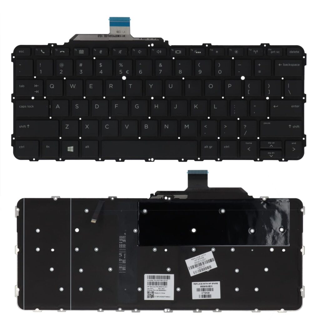 HP Laptop Toetsenbord Qwerty US + Backlit (850915-B31)