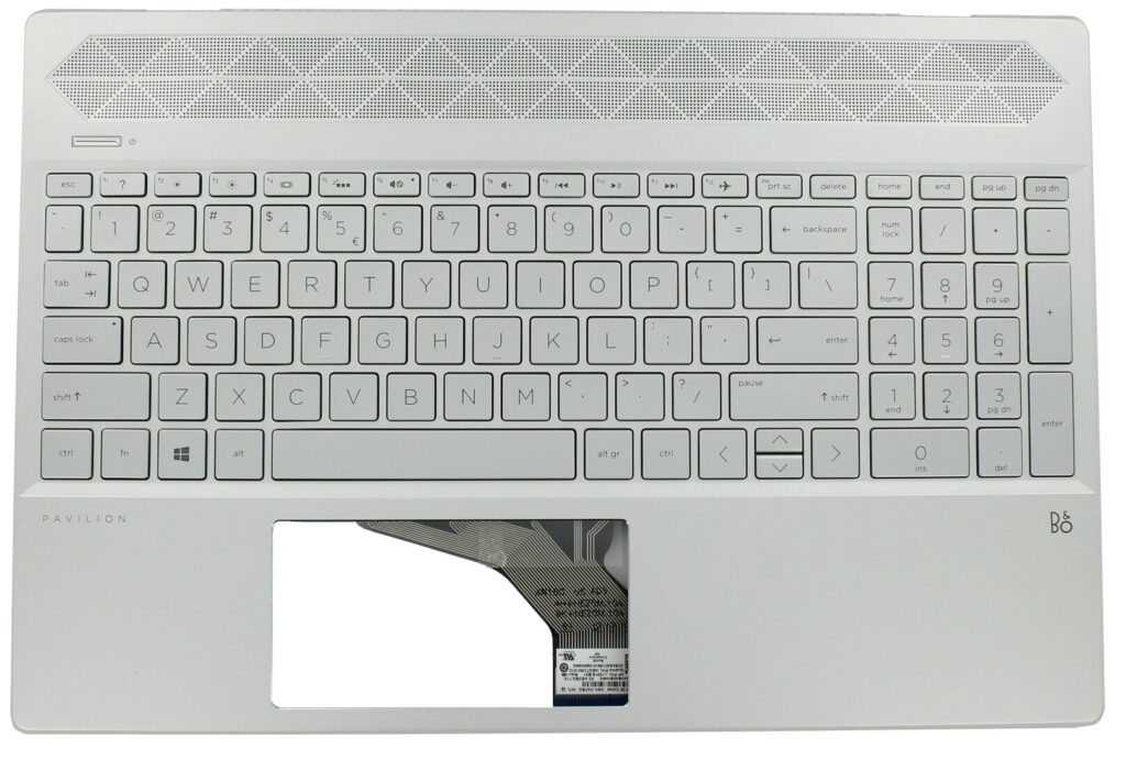 HP Laptop Toetsenbord Qwerty US + Top Cover, BL- Zilver (L24752-B31)