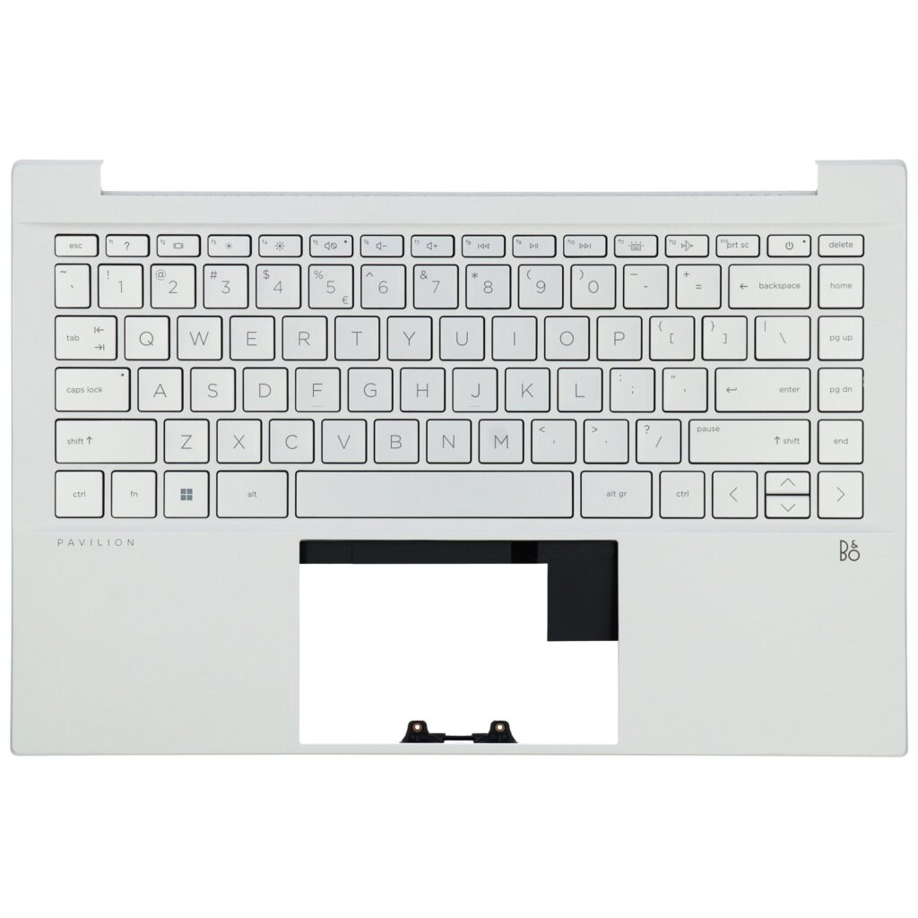 HP Laptop Toetsenbord Qwerty US + Top Cover, BL - Zilver (M75246-B31)