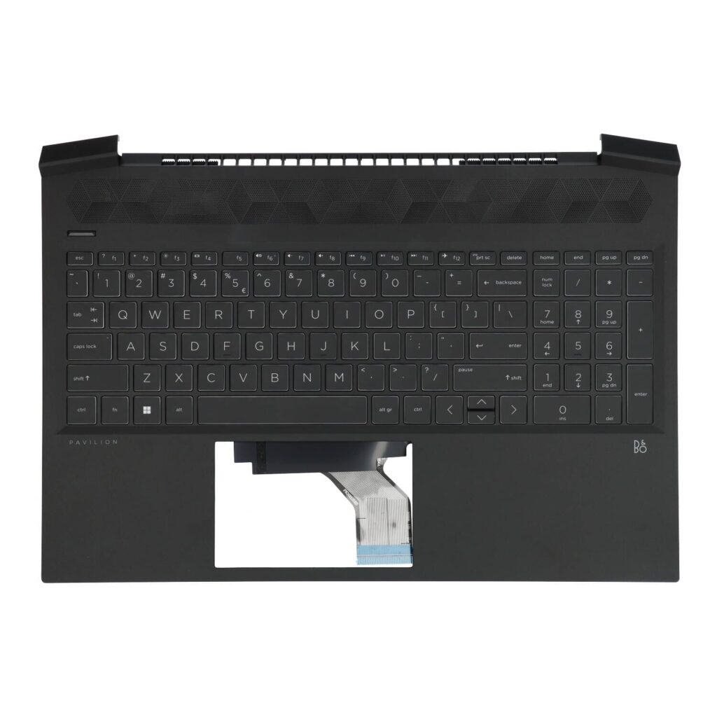 HP Laptop Toetsenbord Qwerty US + Top Cover - Zwart/Wit (M02037-B31)