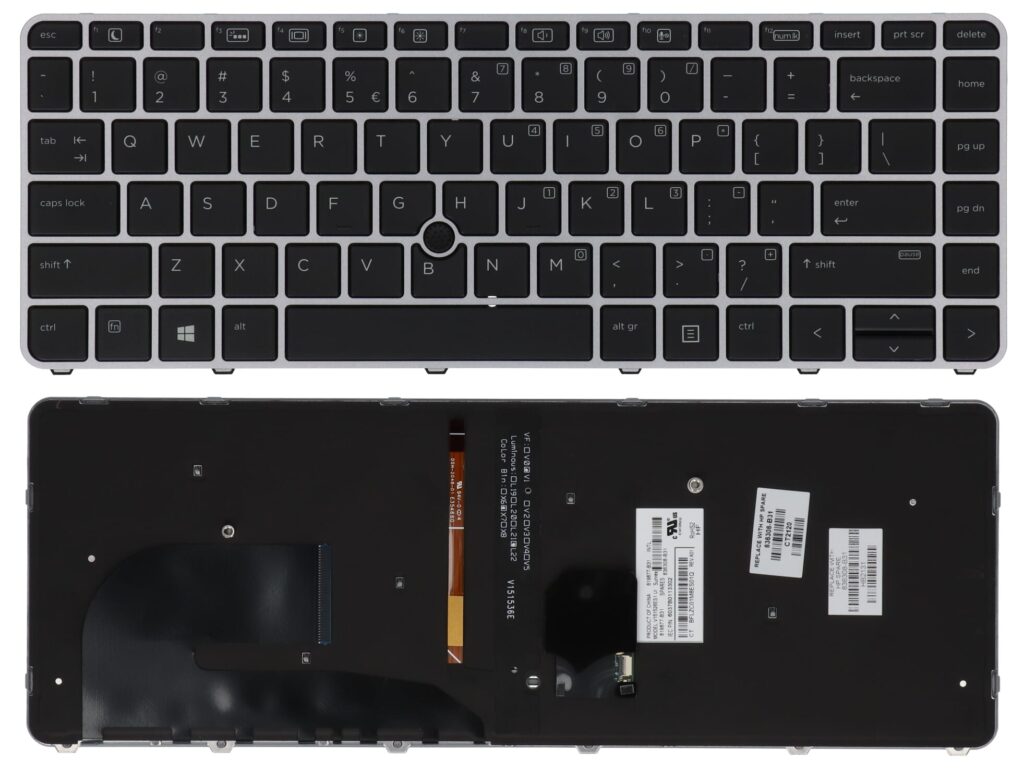 HP Laptop Toetsenbord Qwerty US + Trackpoint, Backlight (836308-B31)