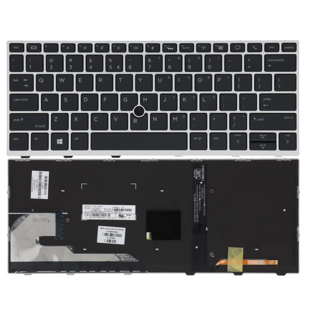 HP Laptop Toetsenbord Qwerty US + Trackpoint, Backlit (L13697-B31)