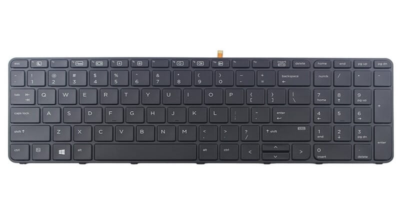 HP Laptop Toetsenbord Qwertz DE + Backlight (827029-041)