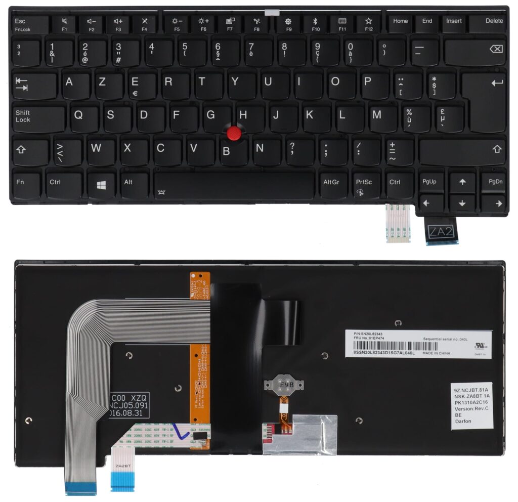 Lenovo Laptop Toetsenbord Azerty BE (01EP433)