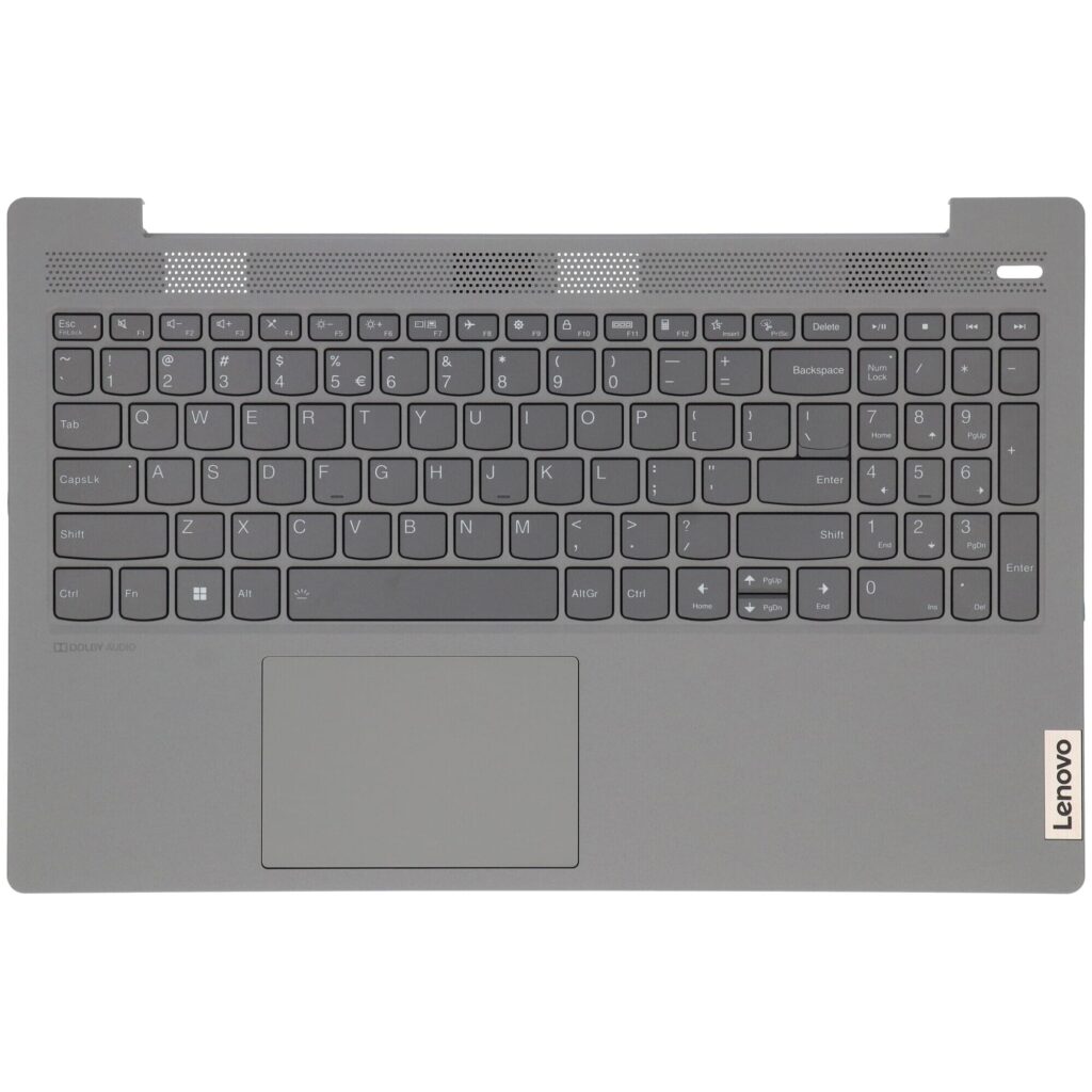 Lenovo Laptop Toetsenbord Qwerty US + Top Cover, BL - Grijs (5CB0X56086)