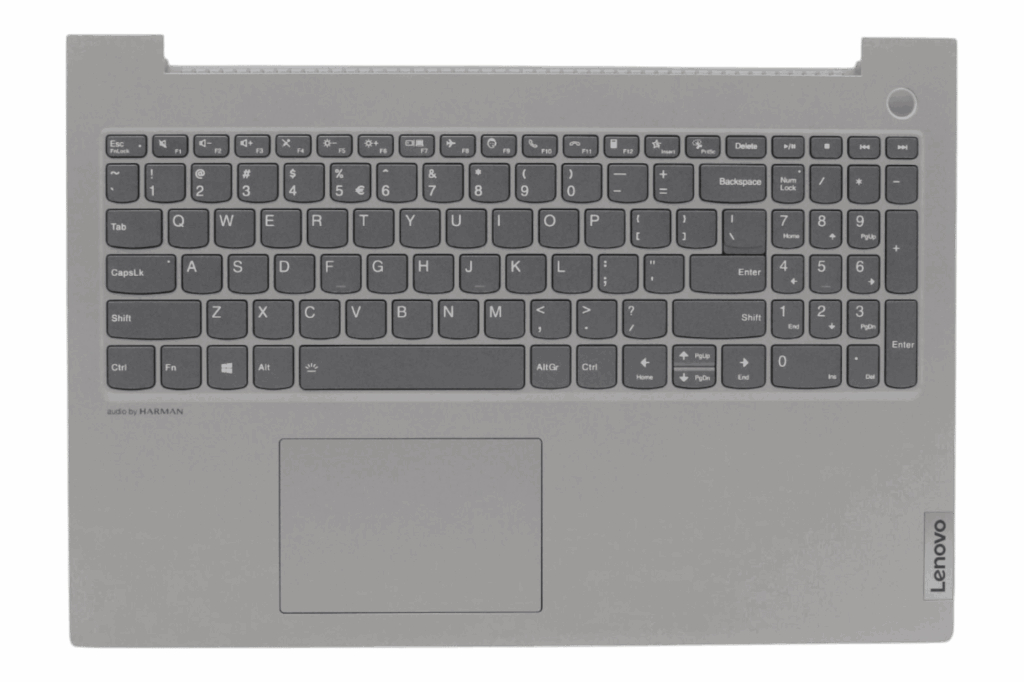 Lenovo Laptop Toetsenbord Qwerty US + Top Cover, BL - Grijs (5CB1B07602)
