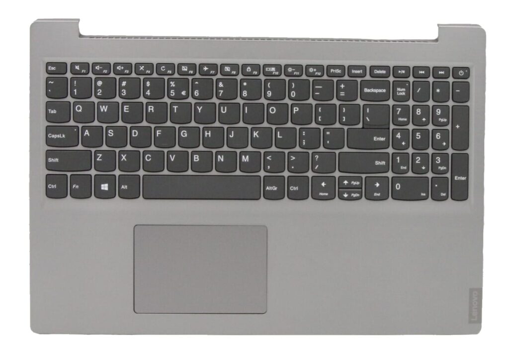 Lenovo Laptop Toetsenbord Qwerty US + Top Cover - Zilver (5CB0W43312)