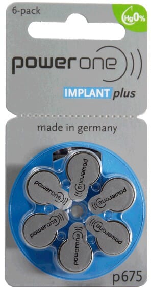 Powerone Hearing Aid Implant 675 blister 6 (P1021569)