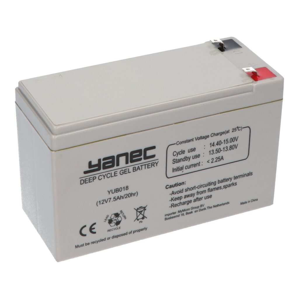Yanec Gel Accu 12V 7.5Ah (YUB018)