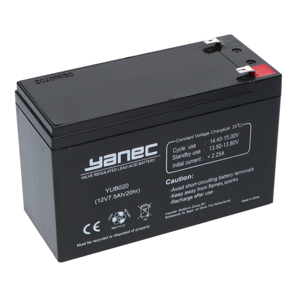 Yanec Loodaccu 12V 7.5Ah (6.3mm) (YUB020)