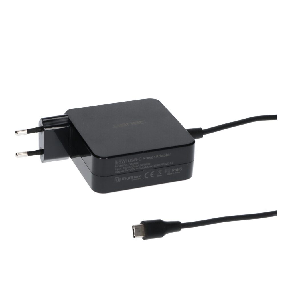 Yanec USB-C Wandlader 65W Zwart (YNA82)